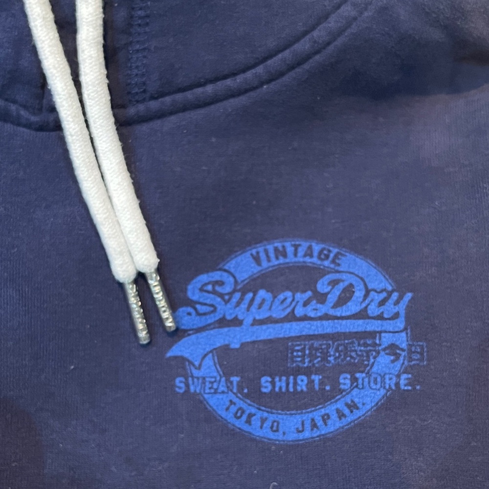 Superdry Women's Vintage Logo Heritage Hoodie - Blue Size 6 - Picture 5 of 10